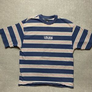 Vans Men’s Loose Fit Medium Striped T-Shirt- 90’s Skater Y2K Streetwear